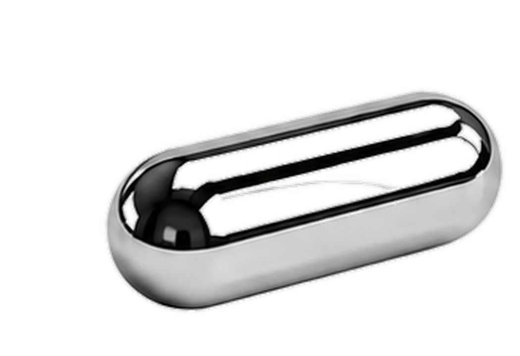 Abstract chrome capsule